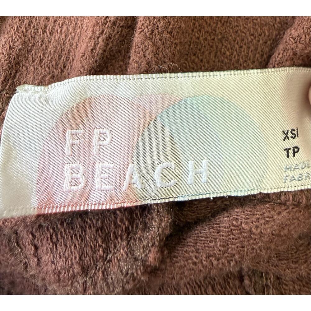 Free People Beach Pants Women’s Sz XS Brown Boho Wide Leg Drawstring - Picture 5 of 9